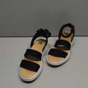 Athlefit Women's Wedge Sandals Platform Sandals Cork Elastic Strap Platform Sandals 9,5