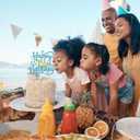 2 x 1 PCS Happy 12th Birthday Cake Topper, Blue Glitter Cheers to 12 Years Birthday Cake Pick 12th Fabulous Cake Decoration for 12th Birthday/Anniversary Party Cake Decorations Supplies