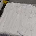 Viakeo 100% Cotton Nightgowns For Women Victorian Night Gown Long Sleeve House Dress With Pockets, Large, White