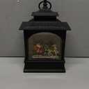 Christmas Snow Globe Lantern Christmas Decorations Gifts Snowman Santa Claus Church Village Scene Musical Glitter Snowfall USB/Battery Timer 12 inch