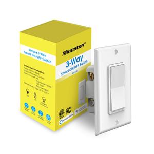 Smart Light Switch, 3-Way Wi-Fi On/Off Switch (2.4Ghz Only), Neutral Wire Required, Compatible with Alexa and Google Assistant, No Hub Required, Easy In-Wall Installation, ETL and FCC listed(MS11W)