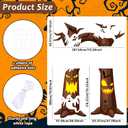 Halloween Door Decorations Large Spooky Ghost Tree Halloween Door Hanging Banner Halloweens Ghost Tree Porch Sign for Creepy Halloweens Haunted House Party Backdrop Photo Props Supply 9.4 x 9ft