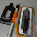 helloleiboo 39.8" Snow Brush for Car Extendable Snow Broom Detachable Ice Scrapers with 12-Inch 180 Pivoting Brush Head for Car Truck SUV (Orange)