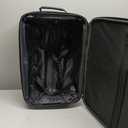 U.S. Traveler Lightweight Rolling 20" Carry On Luggage Softside Suitcase, Black, 2 Wheel Single