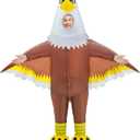 Seeds of Light Eagle Inflatable Costume,Adults Independence Day Inflatable Costume, Funny Blow up costumes for Adults One Size