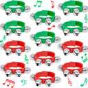 12 PCS Jingle Bells,Wrist Bells Musical Rhythm Toys,Ankle Hand Bells Percussion Instruments for Party Favors Christmas Goodie Bags Stuffers