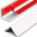 Wall Corner Protector, Walls Edge ProtectorSelf-Adhesive Wall Corner Guards,PVC Double Side Edge Protector Furniture Stairs Guard (Pure White 2PCS 117cm/46in)