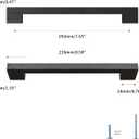 Black Square 7-1/2in 4 pcs Wooden Drawer Pulls Handle pulls for cabinets Kitchen Cabinet Drawer pulls Cabinet Door Pull