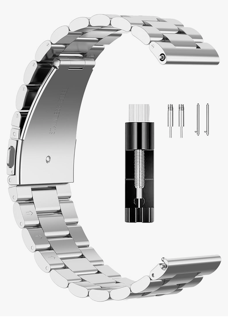 Brand: FitTurn

Classic Stainless Steel Metal Band for Amazfit Bip 6/Bip 5/GTR 4 3 Pro/GTR 4 3 2 2E/GTR 47mm Smart Watch Bracelet with Adjustment Tool for Huawei Watch 5 4/4pro/GT 6 5 3 46mm/GT 5 4 3 2 Pro/GT 2e/GT 46mm/Watch 3/Stratos 3 2 Pace