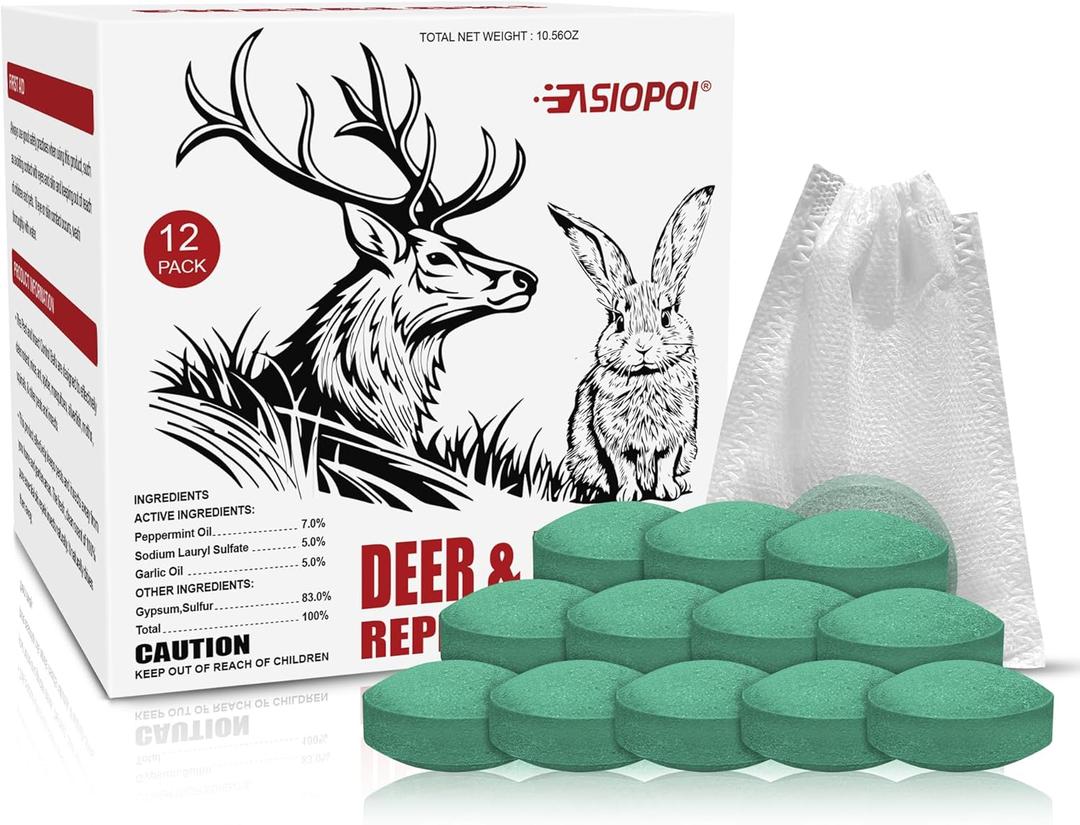 Deer Repellent Ball 12 Pcs: Effective Deer Deterrent for Garden, Protect Your Plants with Powerful Repellents Deer for Flowers, Shrubs & Trees