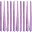 10 Inch Lavender Taper Candles, 10 Pack Unscented Candlesticks for Dinner Wedding Christmas Seasonal Celebration and Home Decoration