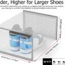 Kuject XX-Large Shoe Storage Boxes Organizers Clear Plastic Stackable 12 Pack, Shoe Rack & Holder Substitute, Sneaker Containers, Shoe Storage Organizer Bins for Closet, Under Bed, Grey(No Fold Line)