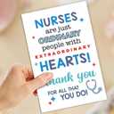 3 x Nurses Appreciation Card, Thank You Gift Card for Nurses, 8×5.3 inches