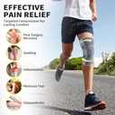 CAMBIVO 2 Pack Knee Brace for Men and Women, Knee Sleeves with Patella Gel Pad and Side Stabilizers, Knee Compression Sleeves for Knee Pain Relief, Running, Workout-Elite Motion Series (Gray, Medium)