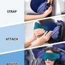 Inspireyes Travel Pillows for Airplanes, 360 Head Support for Long Flight, Soft Airplane Pillow with 3D Eye Mask for Sleeping, Stop Bobblehead, Airplane Headrest Gadgets, Light Black
