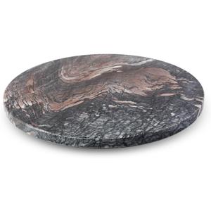 Koville 12'' Marble Lazy Susan Marble Turntable for Kitchen Dinning, Lazy Susans Organizer for Cabinet, Serving Rotation Spinning Tabletop Organizer Swiveling, Spice Rack Storage (Rosso Luana)