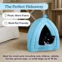Cat House - Indoor Cat Bed with Removable Foam Cushion - Pet Tent for Kittens, Rabbits, Guinea Pigs, and Other Small Animals by PETMAKER, 13"D x 13"W x 14.5"H
