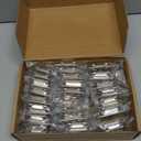 Ravinte 50 Pack 25 Pairs 1/2 Inch Overlay Cabinet Door Hinges Kitchen Satin Nickel Semi-Concealed Face Mount Self-Closing Cabinet Hinges with Bumpers & Screwdriver