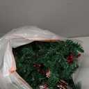 Christmas Garlands, Christmas Decorations, 9FT Pre-Decorated Winter Xmas Garland, Artificial Holiday Decor Faux Greenery for Mantle, Fireplace, Stair, Door, Indoor Outdoor with Pinecones, Red Berries