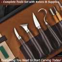 Wood Carving Kit Whittling Kit: Deluxe Wood Carving Tools Knife Set with Leather Case - Woodworking Hobby Kit for Beginners Adults Kids - DIY Art Craft Gift for Men Teens