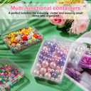 SATINIOR 100 Pcs Clear Plastic Beads Storage Containers Box Small Clear Boxes with Hinged Lid Plastic Case Mini Square Arts Crafts Storage Organizers for Small Items(4.45 x 3.3 x 1.14 Inch)