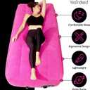 YESINDEED Upgraded BBL Bed with Hole, Inflatable Brazilian Butt Lift Mattress for Post Surgery Recovery - Waterproof Velvet Touch Top Comfortable & Supportive - Carrying Bag and with Built-in Pump, Pink