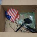 4th of July Decorations Outdoor American Flag Lights, 6-Pack Red White and Blue Solar Stars Lights with 6 USA Flags & 30LED,Bright Patriotic Pathway Lights for Memorial Day Yard Lawn Decor