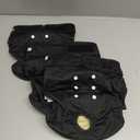 Langsprit Washable Female Dog Diapers (3 Pack) - No Leak Reusable Diapers for Doggy Female in Period - Highly Absorbent Dog Heat Panties with Adjustable Snaps Black XL Size