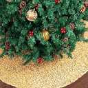 Mr. Pen- Small Christmas Tree Skirt 24 inch, Gold Sequin Tree Skirt, Christmas Skirt Tree, Xmas Tree Skirt