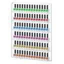 FEMELI 20 * 24 Inch Nail Polish Wall Racks 1 Pack, Hold Up to 120 Bottles,Clear Acrylic Nail Polish Shelf Organizer Wall Mounted 6 Rows (1)