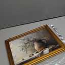 Bzstyleart Vintage Wall Art Decor, Gold Framed Wall Art 12 x 16 Inch Pottery Jar Olive Branch for Office, Canvas Picture Print Painting for Bedroom Living Bathroom Dorm