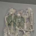 JOYIN 2 PCS 24 Halloween Skeleton Decor, 2 FT Full Body Stayable Posable Skeletons for Halloween, Yellow Human Plastic Bones with Movable Joints for Spooky Indoor Outdoor Decoration, Graveyard Prop