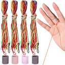 HNYYZL Yoyo String,30 Professional Polyester yo yo Strings Replacement,10 Color Rainbow Color,yoyo Strings for Responsive or unresponsive and 4 pcs Finger Brace