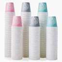 LITOPAK 600 Pack 3 oz Disposable Bathroom Cups, Colorful Small Disposable Paper Cups for Parties, Picnics, Barbecues, Travel and Events