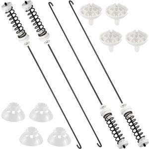 W10780048 Washer Suspension Rod Kit Updated by AMI PARTS - Compatible with Ken-more Whirl-pool Roper Washing Machine WTW4800XQ4 WTW4800XQ1 ATW4675YQ1, Includes 4 Suspension Rods and Ball Cups