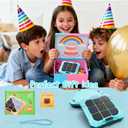 Tic Tac Toe Game, 6-in-1 Electronic Tic Tac Toe with Mute & Rechargeable - Handheld Travel Board Game for Kids Ages 4+, Adults, Family - Educational Learning Toy for Boys Girls，Blue