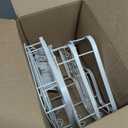 Sakugi Corner Shower Caddy - 2 Pack, Adhesive Shower Organizers, Rustproof Stainless Steel Shower Shelves with 8 Hooks, No Drilling Bathroom Organizers and Storage Racks, Space-Saving, White, Large