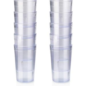 Glass Plastic Cups (Pack Of 10)