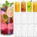 Water Glasses Set of 12, Thin Highball Glasses, 17 Oz Tall Drinking Glasses, Lightweight Crystal Collins Glasses for Water, Juice, Cocktails, Mojito, Whiskey