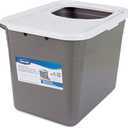 Petmate Enclosed Cat Litter Boxes with Hinged Lid and Wide Top Entry Opening, Cat Litter Box Enclosure with Filter Lid, Made in USA, Scoop not Included (1 Count (Pack of 1), Gray)