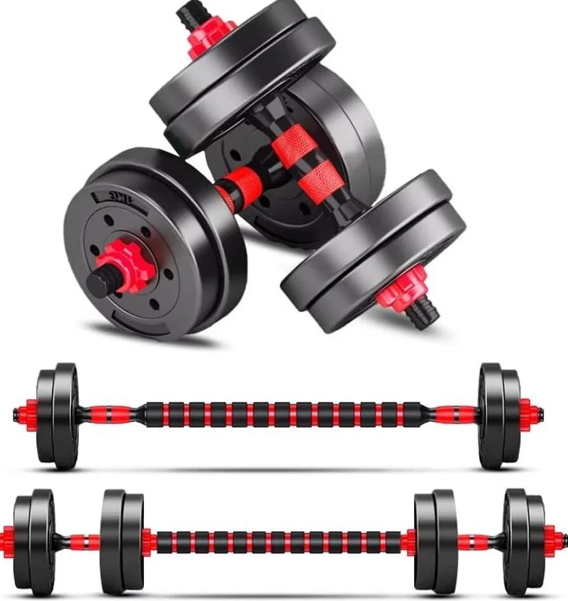 Adjustable-Dumbbells-Sets,Free Weights-Dumbbells Set of 2 Convertible To Barbell A Pair of Lightweight for Home Gym,Women and Men Equipment