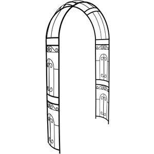 SCENDOR Wedding Arch Garden Arbor Curved Metal Enduring Iron Garden Arch Trellis for Climbing Plants Outdoor Ceremony 95.3 in x 45 in x 14 in