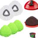 Upgraded Scrub Brush Compatible with O-Cedar EasyWring 1 System  Triangle Mop Reusable Mop Pads Mop Head Mop Replacement Set with Base for Deep Clean White and Green