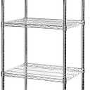 Seville Classics UltraDurable Heavy Duty NSF Solid Steel Wire Rack Storage Unit Organizer for Garage, Warehouse, Office, Restaurant, Classroom, Kitchen, 5-Tier Shelving, 24" W x 18" D