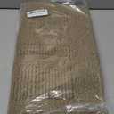 BEQHAUSE 30x18 Inch Kitchen Rug Mat Durable Kitchen Rugs Non-Slip Washable Absorbent Kitchen Mats for Floor Dirt-Resistant Semicircular Kitchen Mat (Beige)