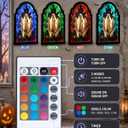 Halloween Ghost Mirror with Led Lights–RGB 4 Colors & Scary Sound