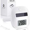 Set of 2 Pack, Solar Digital Pool Thermometer Floating Easy Read Large Display LCD Screen Solar Powered No Batteries Needed Fahrenheit Celsius