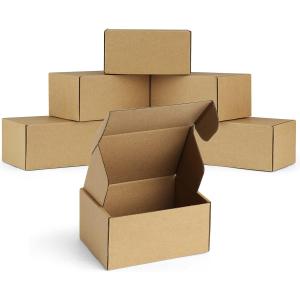 Famagic 12 Pack 6x4x3 Inch Small Shipping Boxes - Brown Corrugated Cardboard Mailer Packing Boxes for Small Business Mailing Boxes for Packaging, Bulk