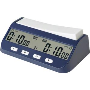 Digital Chess Clock Timer, 5-in-1 Multifunction Portable Competition Specific Chess Clock, Professional Board Game Timer with Bonus & Delay Count Down up ON Off Alarm
