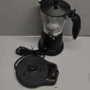 Cuban Coffee Maker, 6 or 3cup Electric Espresso Coffee Maker, Portable Cafeteras Electricas Modernas, Electric Moka Pot with Detachable Base & Overheat Protection, Coffee Gift for Home Travel (Black)